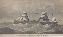 The Steam-ship Hindoo, for the Wilson Line to India by the Suez Canal